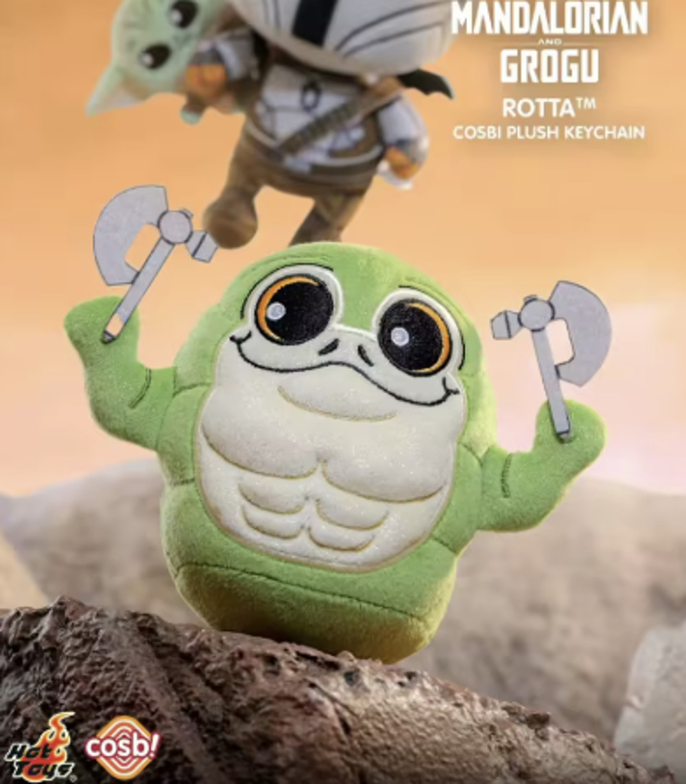 Disney x Cosbi x Star Wars Mandalorian & Grogu Plush Keychain/Charm, Rotta, New